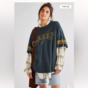 Free People Daydreamer Queen 1980 oversized Band Tee